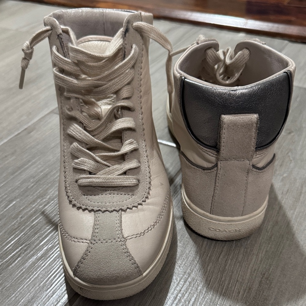 Coach leather Cream Casual Sneakers - Picture 1 of 11